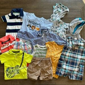 Baby Boy 18 Month Assorted Clothing Lot for Spring and Summer - 12 Pieces